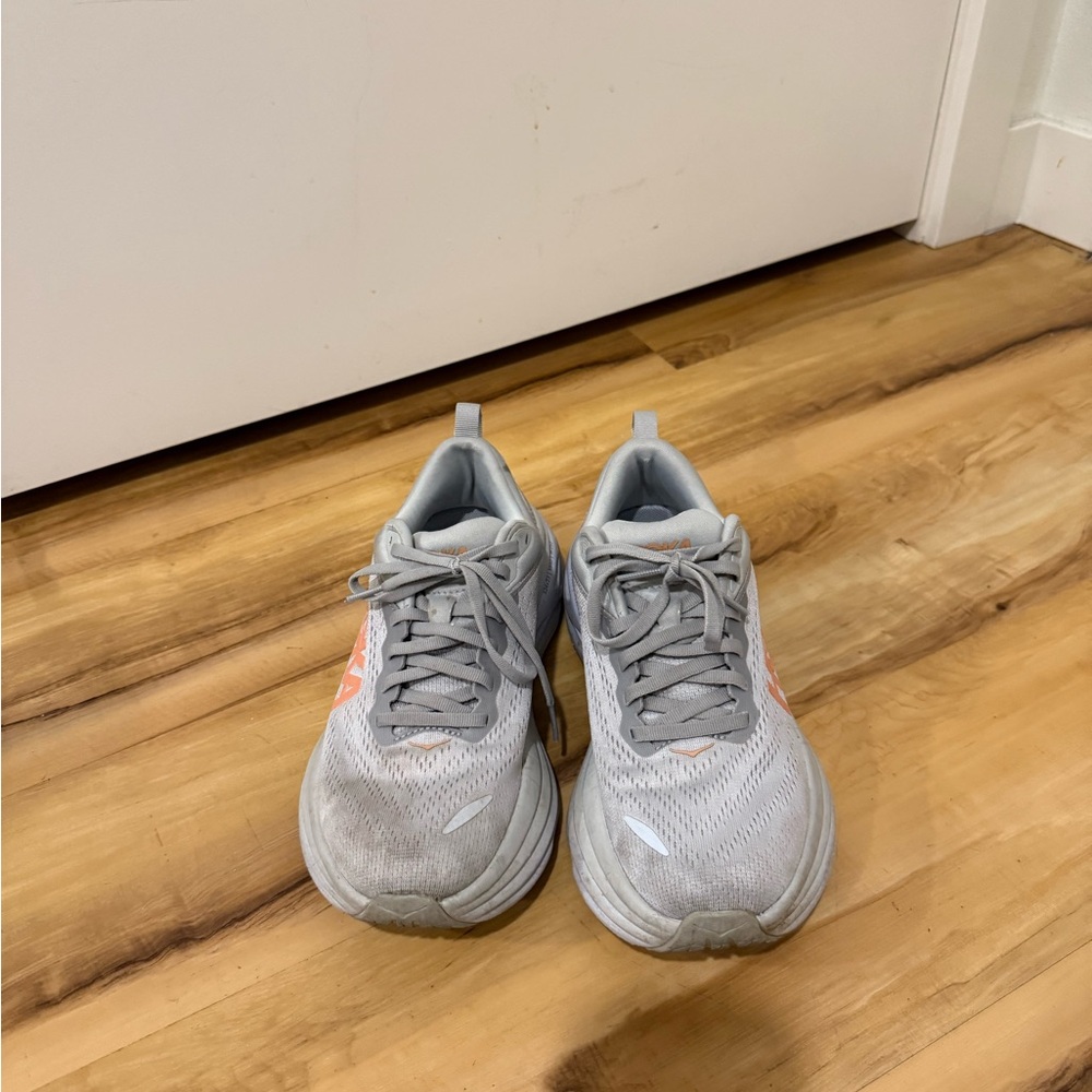 Gray Hoka Bondi 8